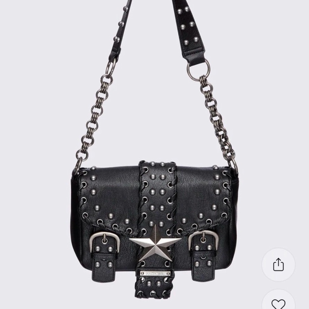 Studded Black Minga London Star Shoulder Bag